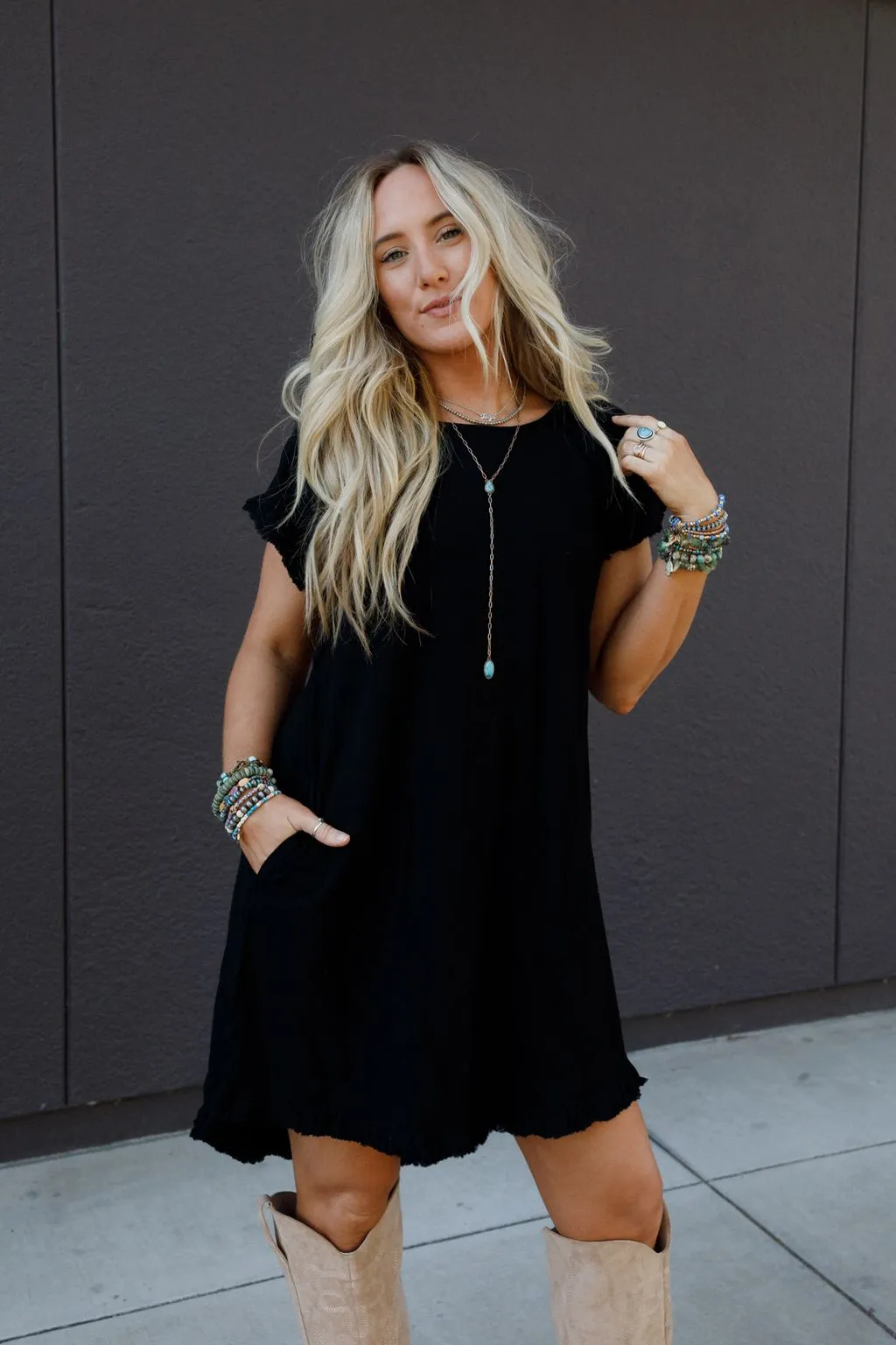 Around The World Dress - Black
