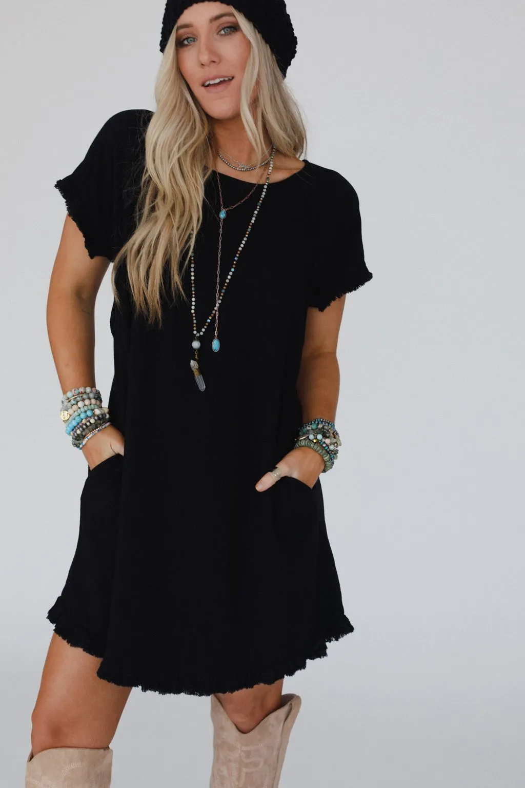Around The World Dress - Black