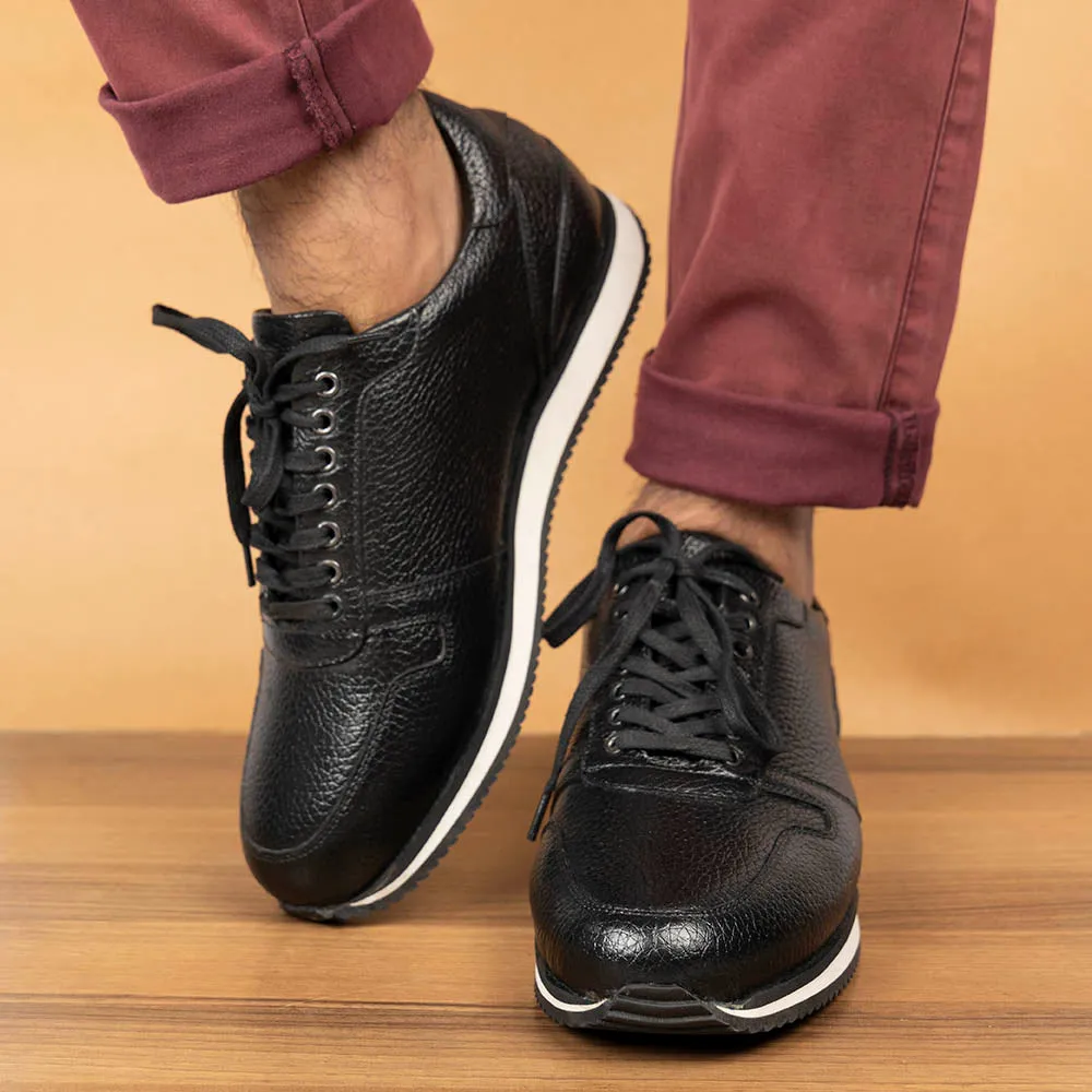 Black Milled Trainers
