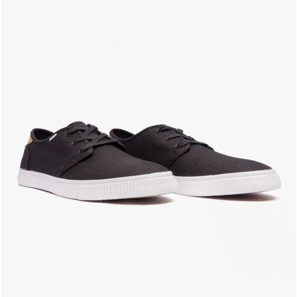 CARLO Mens Canvas Trainers Black