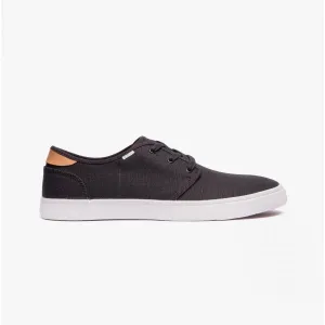 CARLO Mens Canvas Trainers Black