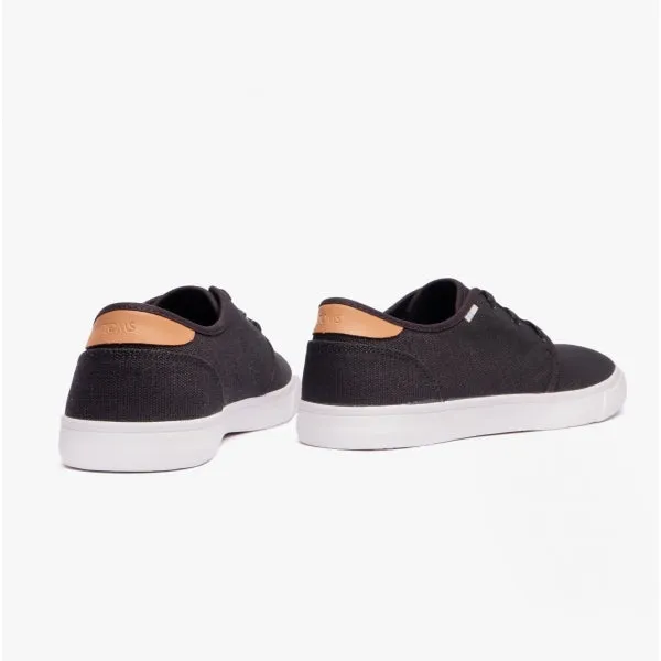 CARLO Mens Canvas Trainers Black