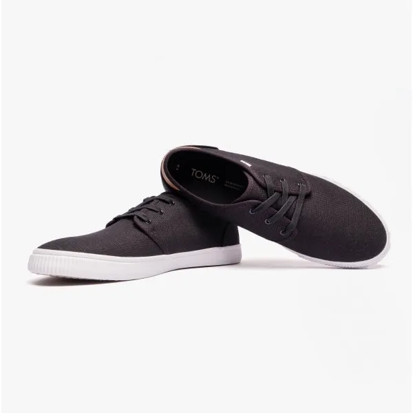 CARLO Mens Canvas Trainers Black