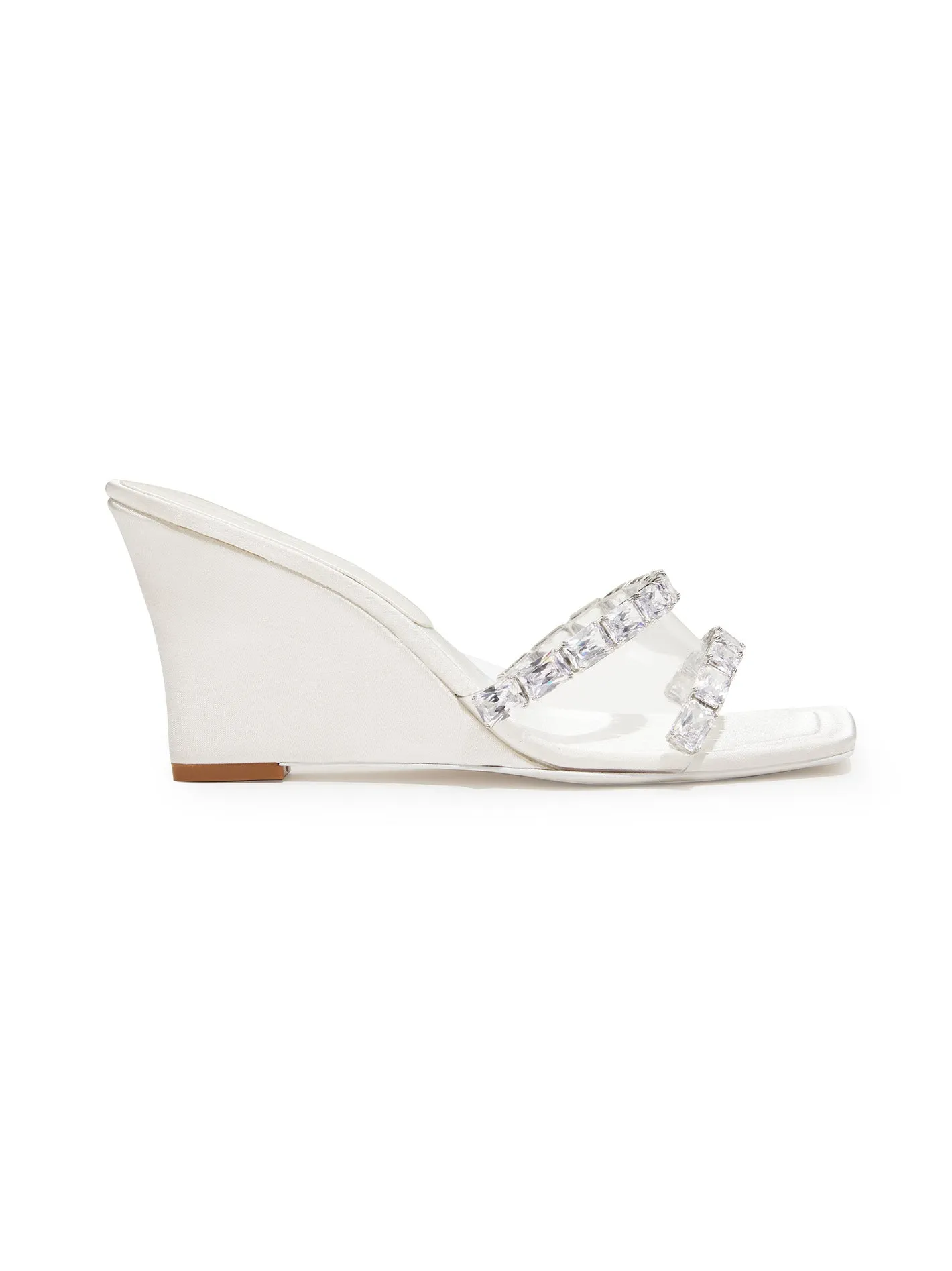 Cassandra Diamond Heels (White) (Final Sale)
