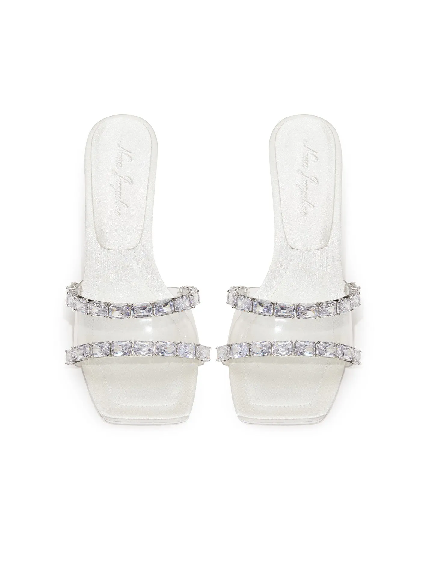 Cassandra Diamond Heels (White) (Final Sale)
