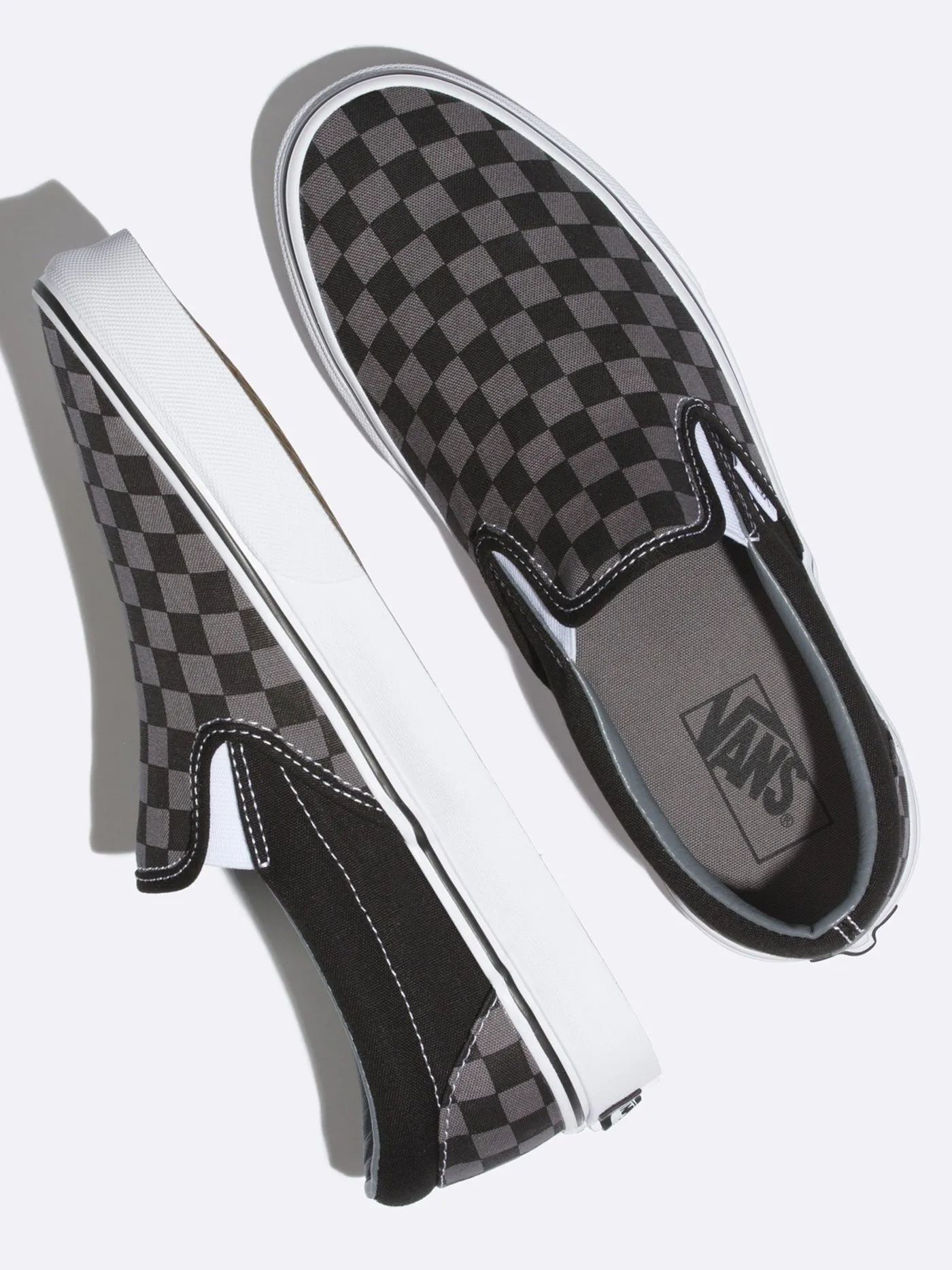 Classic Slip-On Black/Pewter Check Shoes