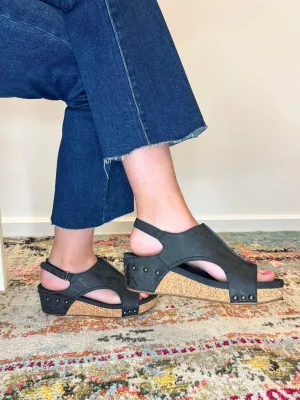 Corky's Footwear Volta II Wedge Sandal - Black Metallic