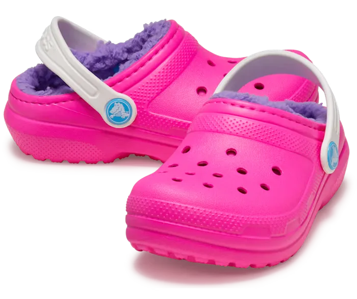 Crocs Girls Toddler Classic Lined Clog T Pink Crush/Multi