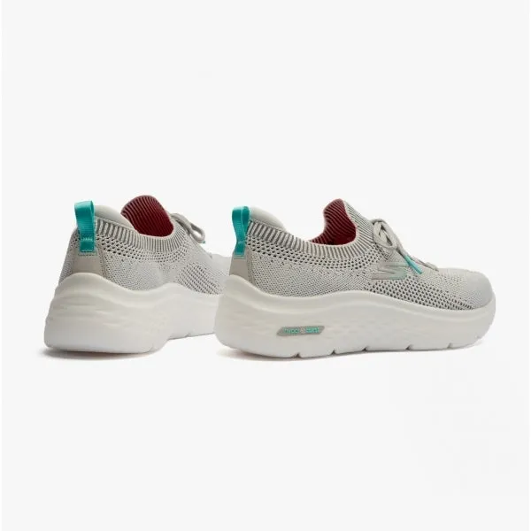 GO WALK HYPER BURST-MOON WA Ladies 0 Trainers Grey/Light Blue