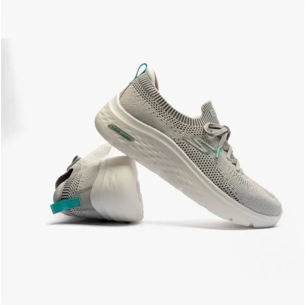 GO WALK HYPER BURST-MOON WA Ladies 0 Trainers Grey/Light Blue