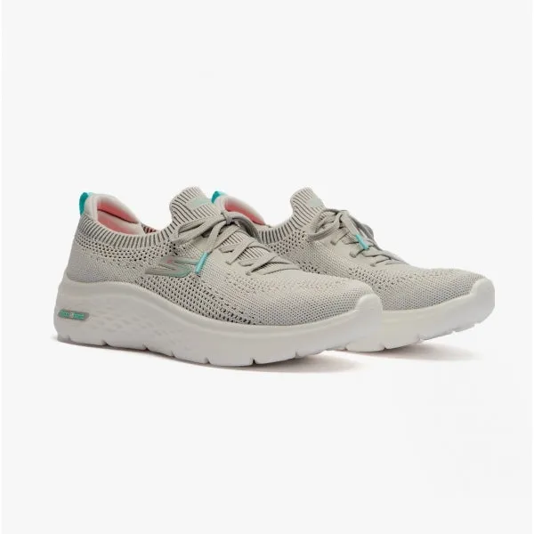 GO WALK HYPER BURST-MOON WA Ladies 0 Trainers Grey/Light Blue