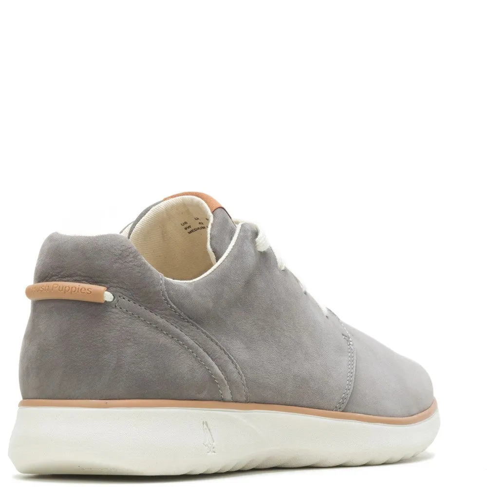 Grey Good Leather Lace-Up Trainers