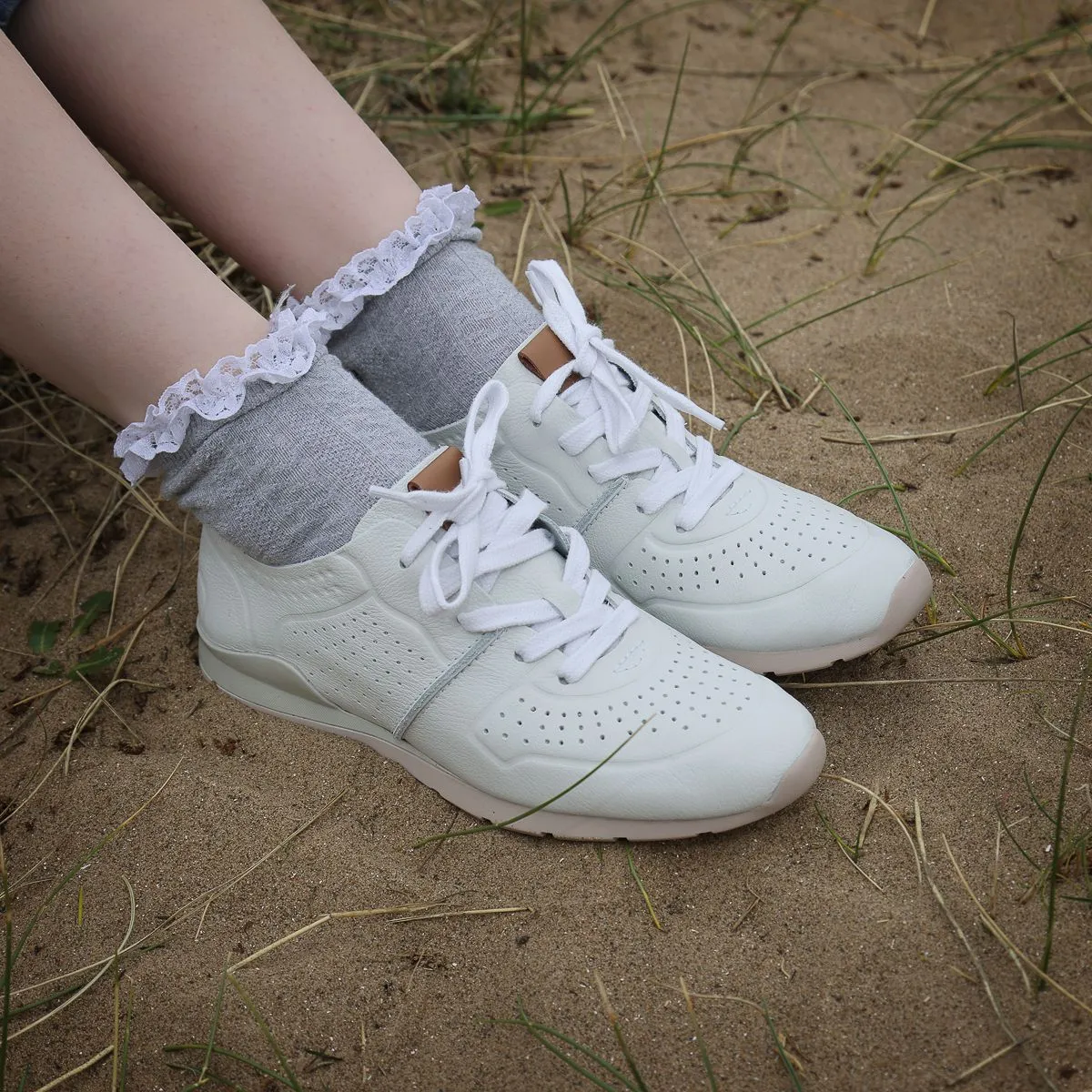 Maria Lya 277301 Ladies White Leather Trainers