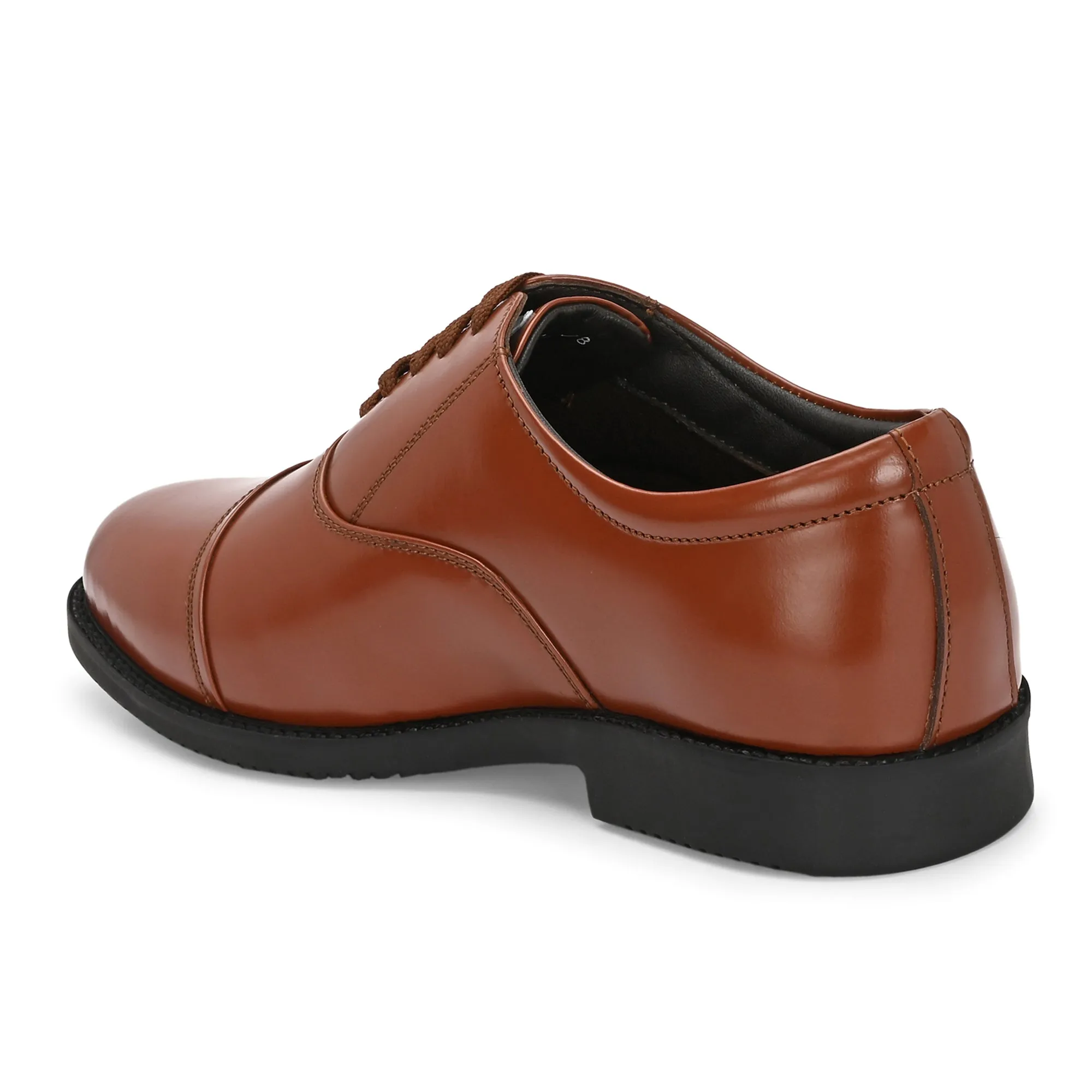 Men Premium Leather Tan Oxford Police Shoes | Available in Sizes 5 UK to 12 UK (Uniform-61-Tan)