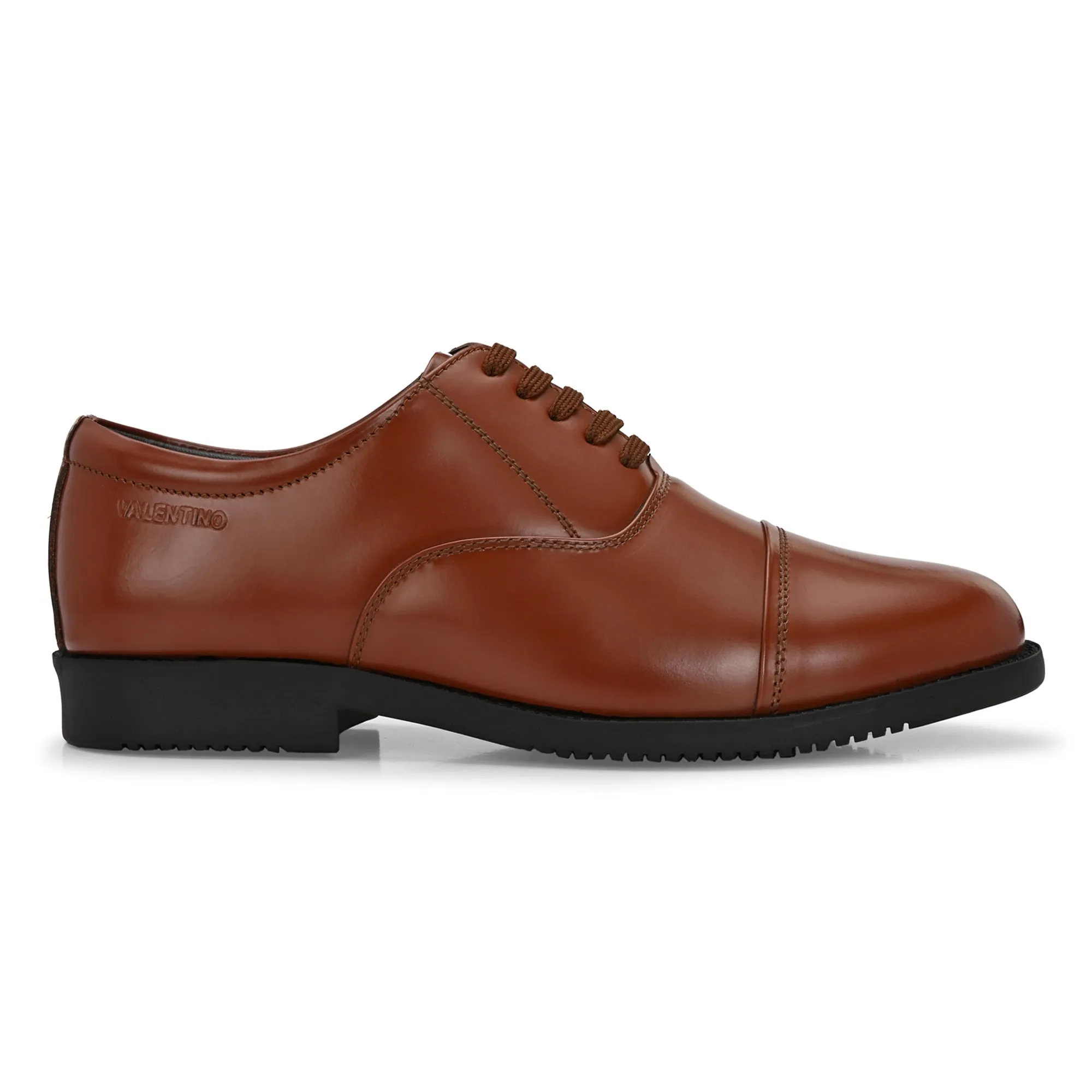 Men Premium Leather Tan Oxford Police Shoes | Available in Sizes 5 UK to 12 UK (Uniform-61-Tan)