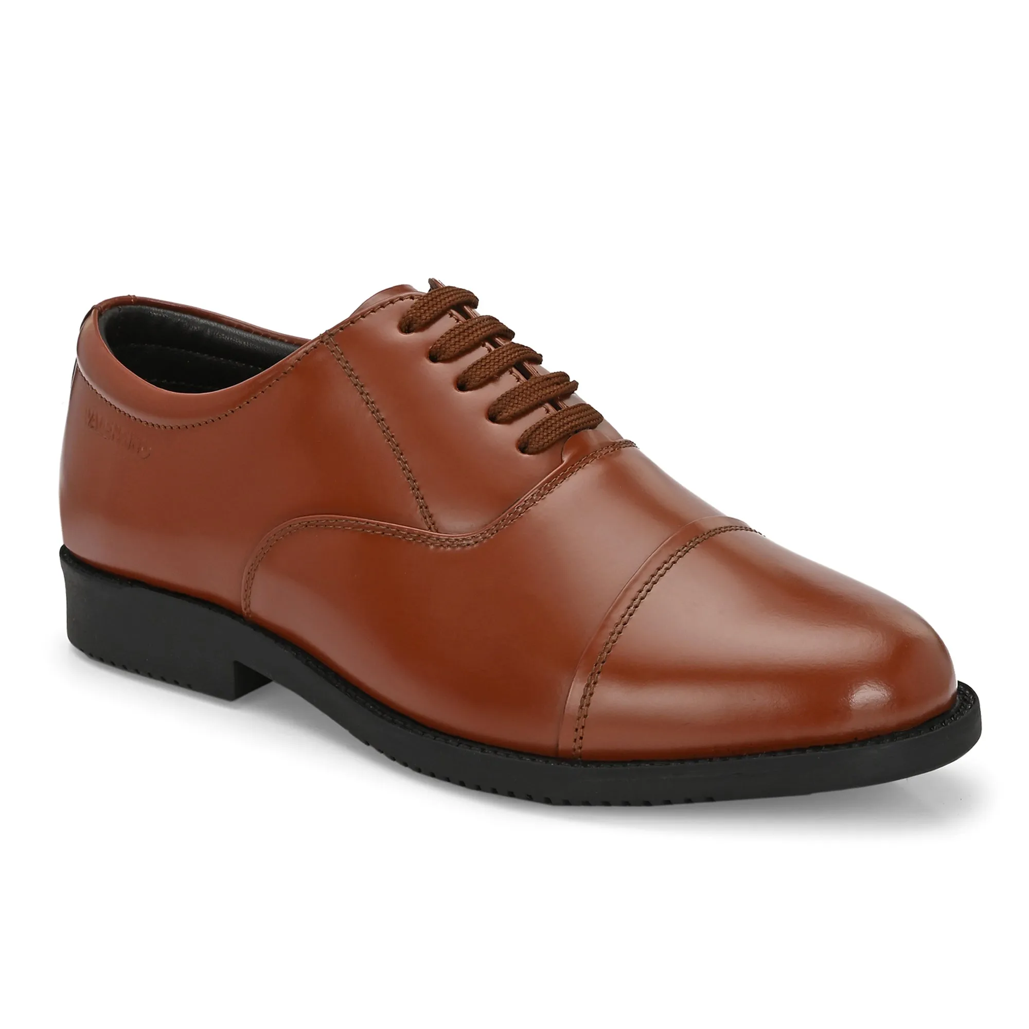Men Premium Leather Tan Oxford Police Shoes | Available in Sizes 5 UK to 12 UK (Uniform-61-Tan)
