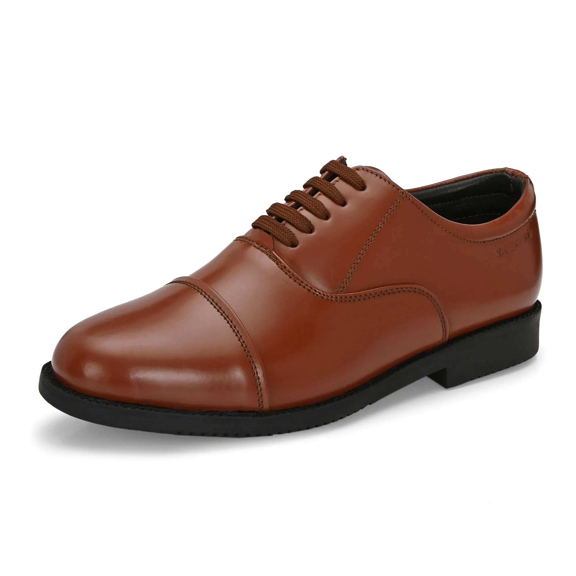Men Premium Leather Tan Oxford Police Shoes | Available in Sizes 5 UK to 12 UK (Uniform-61-Tan)