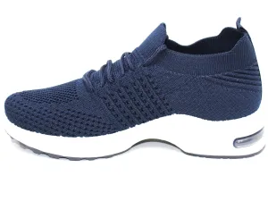 Navy Pull-on Elasticated Trainer