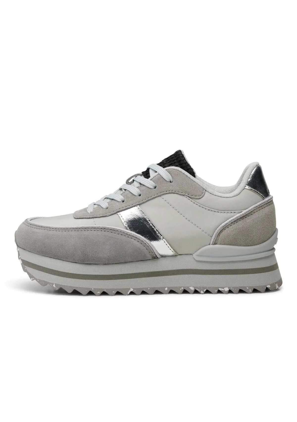 Nellie II Metallic Plateau | Sea Fog Grey | Woden