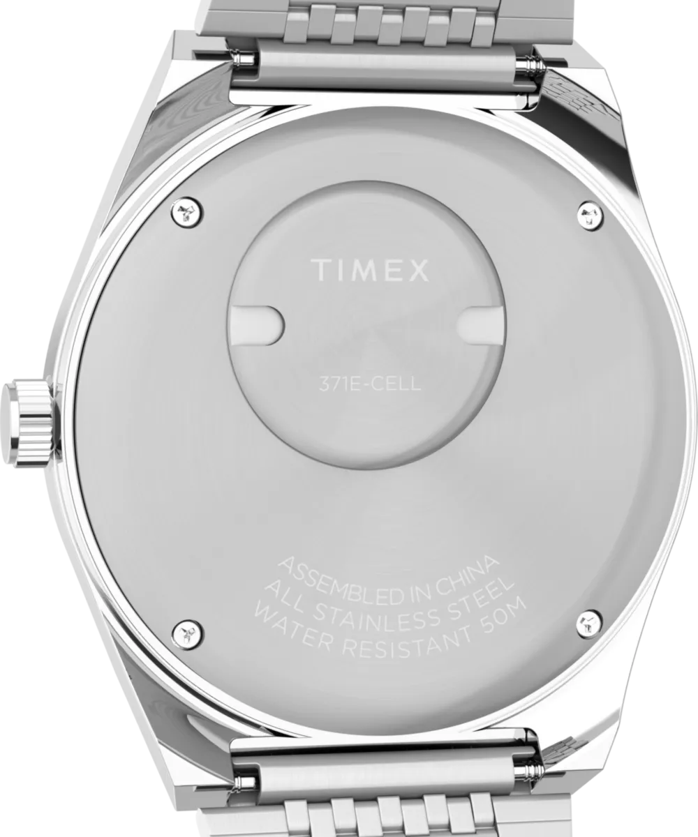 Q Timex® Falcon Eye 38mm Stainless Steel Bracelet Watch 