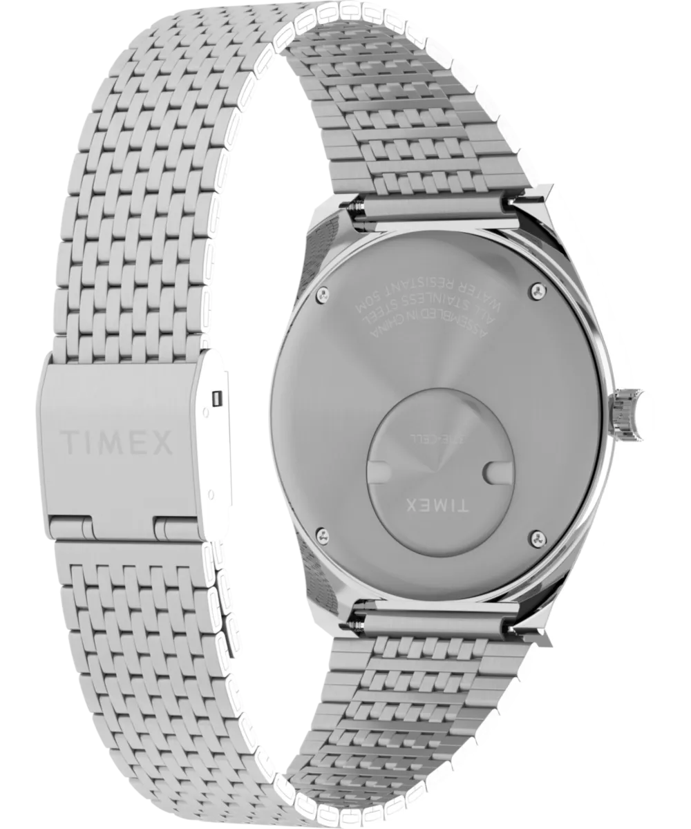 Q Timex® Falcon Eye 38mm Stainless Steel Bracelet Watch 