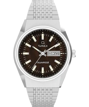 Q Timex® Falcon Eye 38mm Stainless Steel Bracelet Watch 