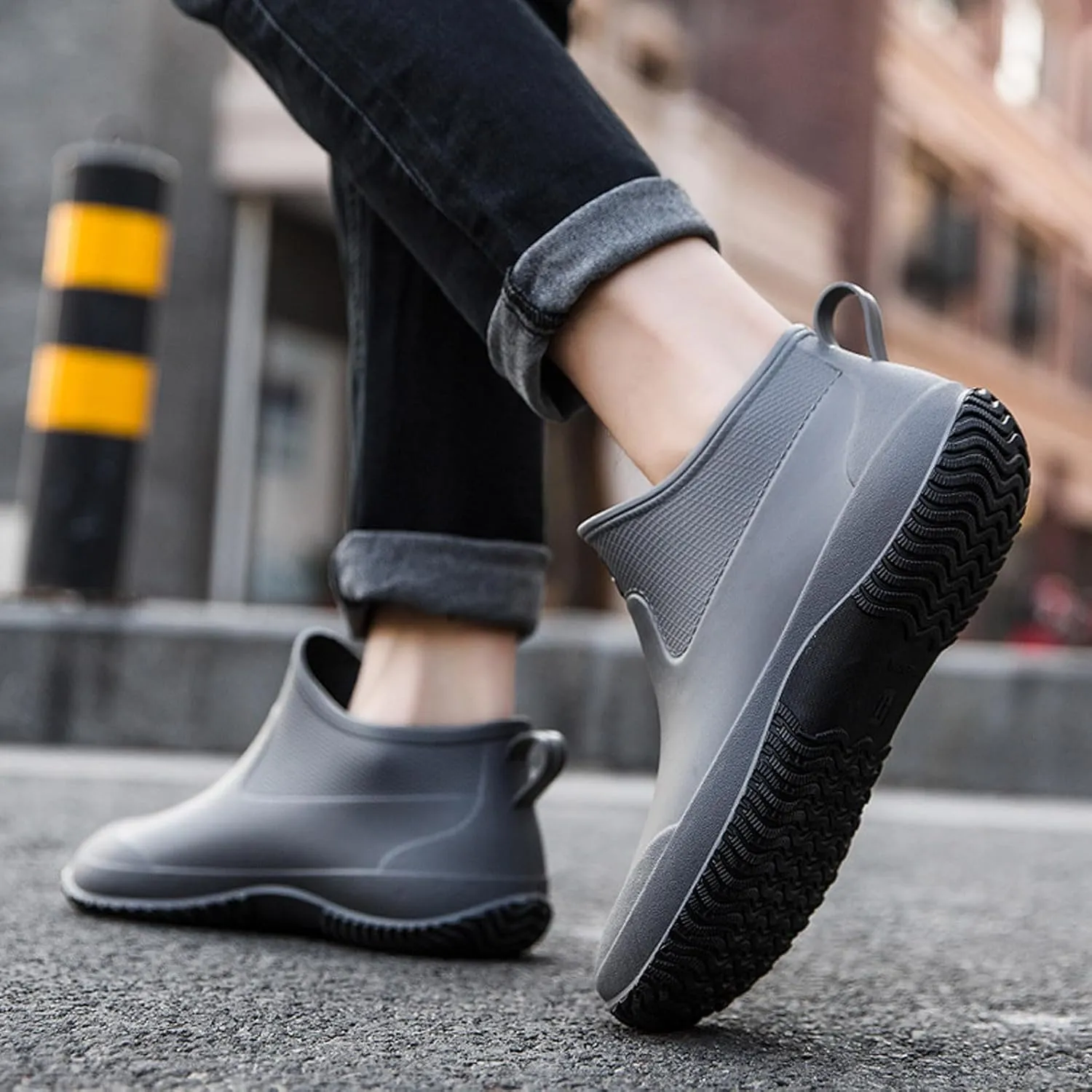 Slip Women's Rain Shoes Korean Version Solid Color Fashion Short Tube Women's Water Shoes Cute Shoes Women Boots