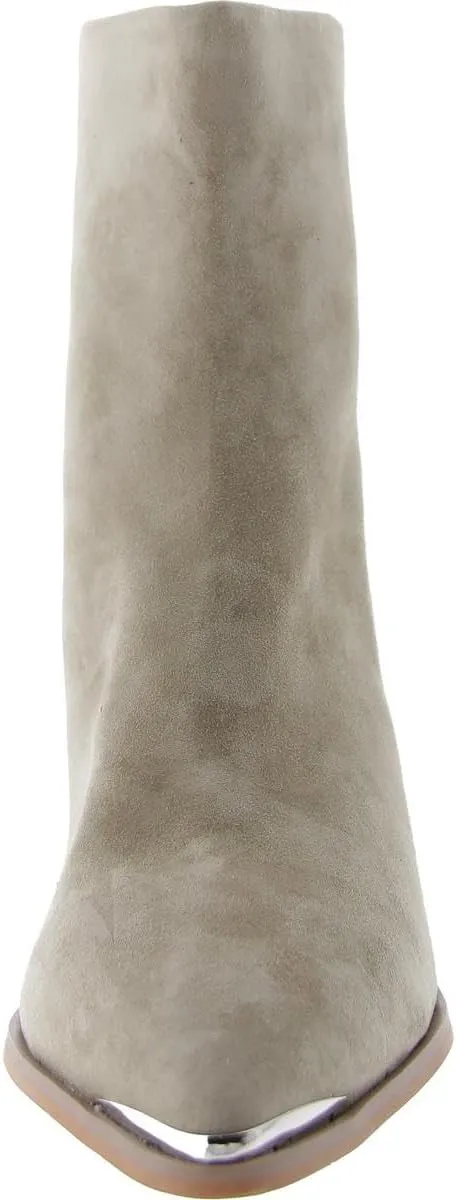 Steve Madden Womens Amber Suede Block Heel Ankle Boots