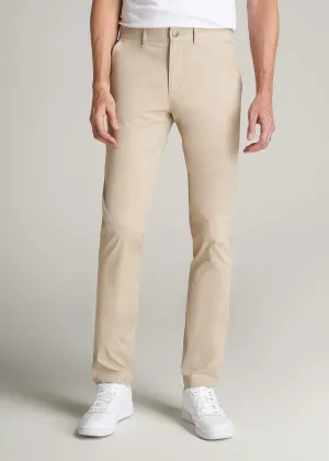 TAPERED FIT Traveler Chino Pants for Tall Men in Light Khaki