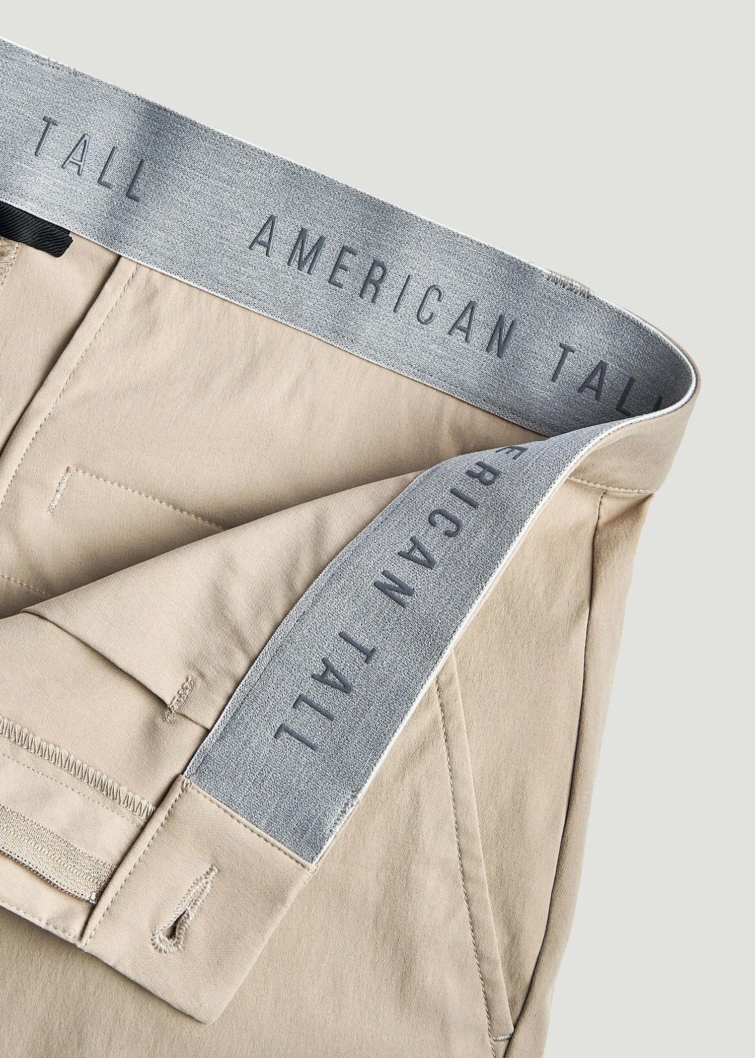TAPERED FIT Traveler Chino Pants for Tall Men in Light Khaki
