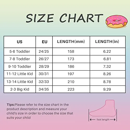 Watelves Girls & Boys Kids Flip Flop summer Slide Sandals Slip on Suitable for Bath Shower Beach pool (Little Kid/Big Kid) (Ice cream, 28/29)