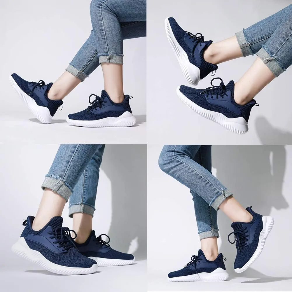 Womens Walking Shoes - Slip On Tennis Running Shoes Memory Foam Lightweight Work Sneakers for Indoor Outdoor Gym