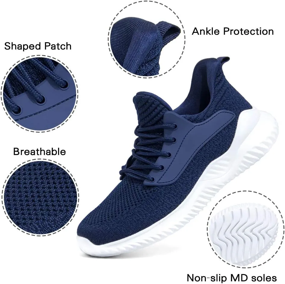 Womens Walking Shoes - Slip On Tennis Running Shoes Memory Foam Lightweight Work Sneakers for Indoor Outdoor Gym